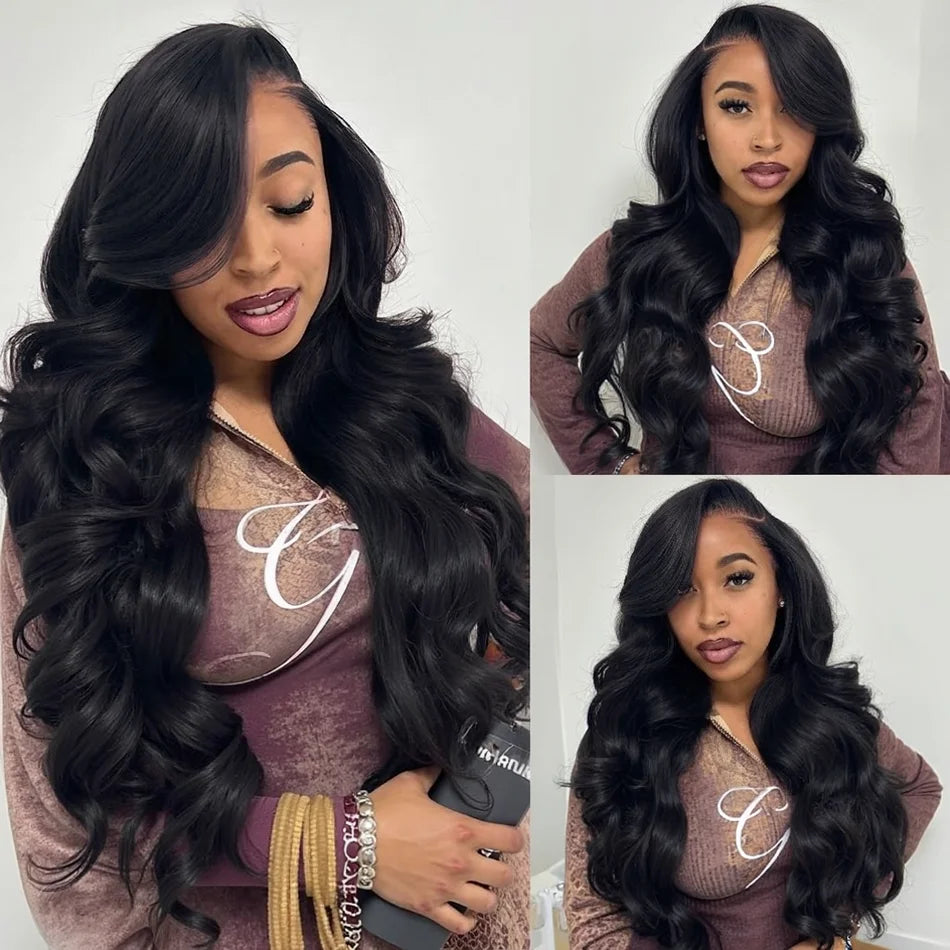 100% Human Hair Wigs 250 Density 5x5 Glueless Lace Frontal Wigs for Women Body Wave 13x4 Lace Frontal Remy  Human Hair Wig 13x6 HD Transparent Lace Front Human Hair Wig 40 Inch Pre Plucked