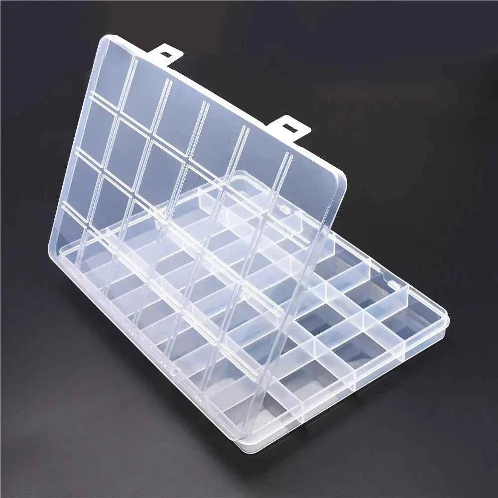 6–32 Compartment Plastic Storage Organizer Box for Beads, Jewelry & Craft Supplies