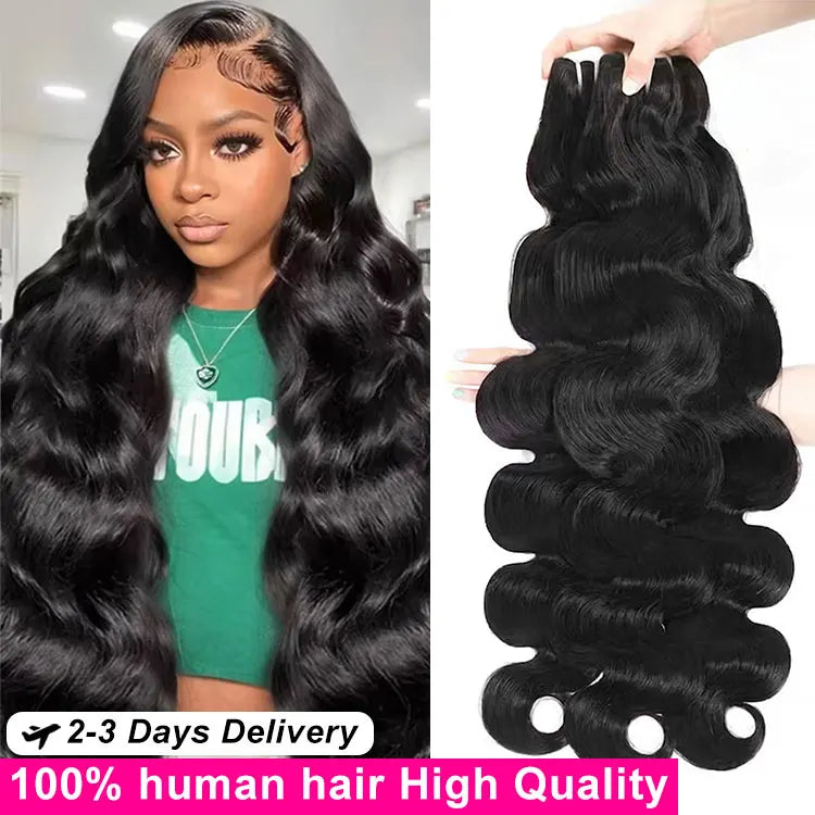 24 26 28 30 Inch Body Wave Bundles 100% Human Hair Brazilian 16A Remy Weave Raw Hair Unprocessed Double Weft Human Hair Bundles Extensions