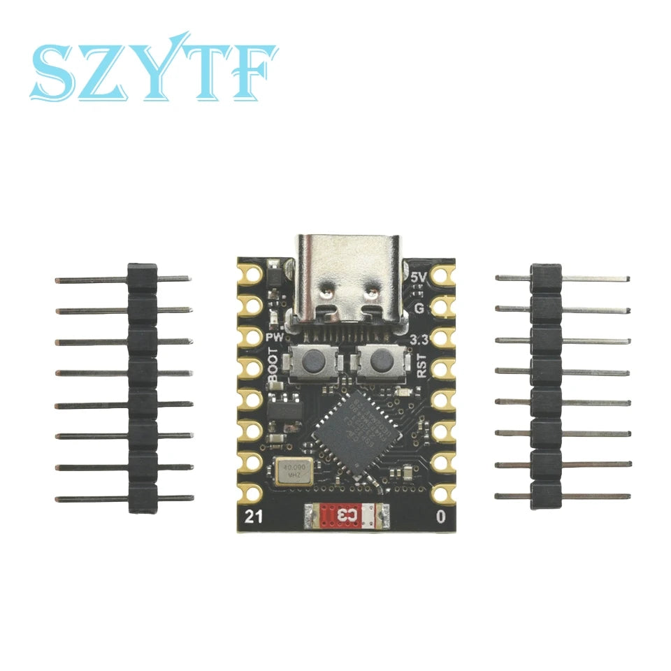 Carte de développement ESP32-C3 SuperMini WiFi compatible Bluetooth Flash 4 Mo SRAM 400 Ko pour projets Arduino IoT