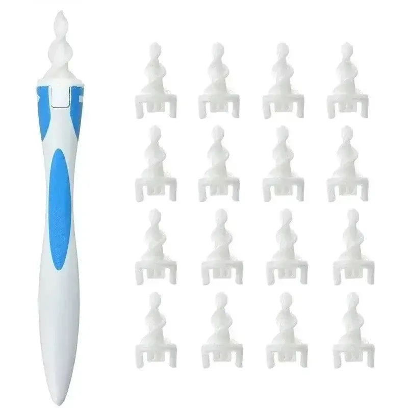 Ear Wax Remover Tool Ear Cleaner with Soft Silicone 16 Replacement Tips Simply To Grab Extract Earwax