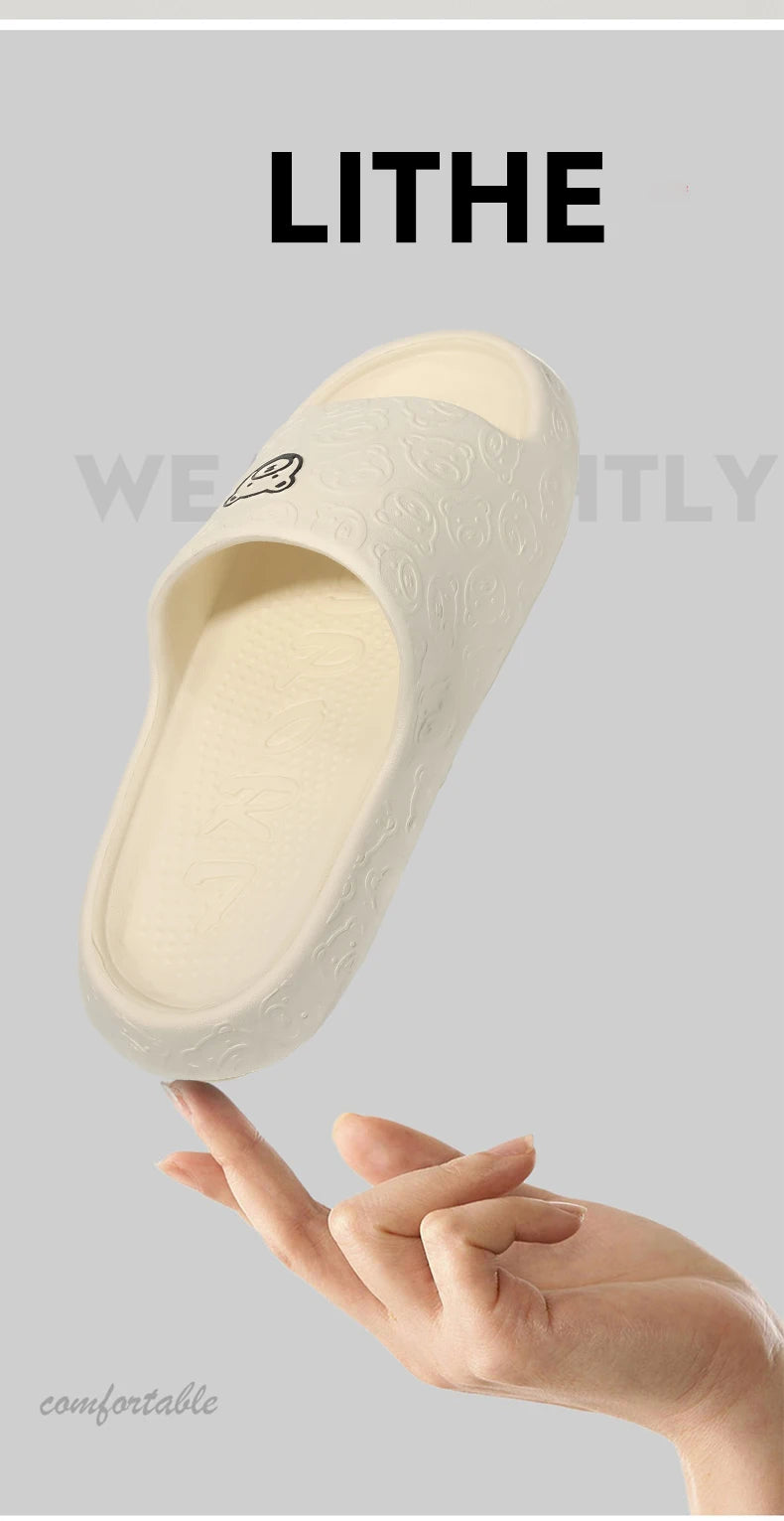Non-Slip Slippers Female Outer Wear 2024 New Bathroom Indoor Home Sandals Female Summer Eva