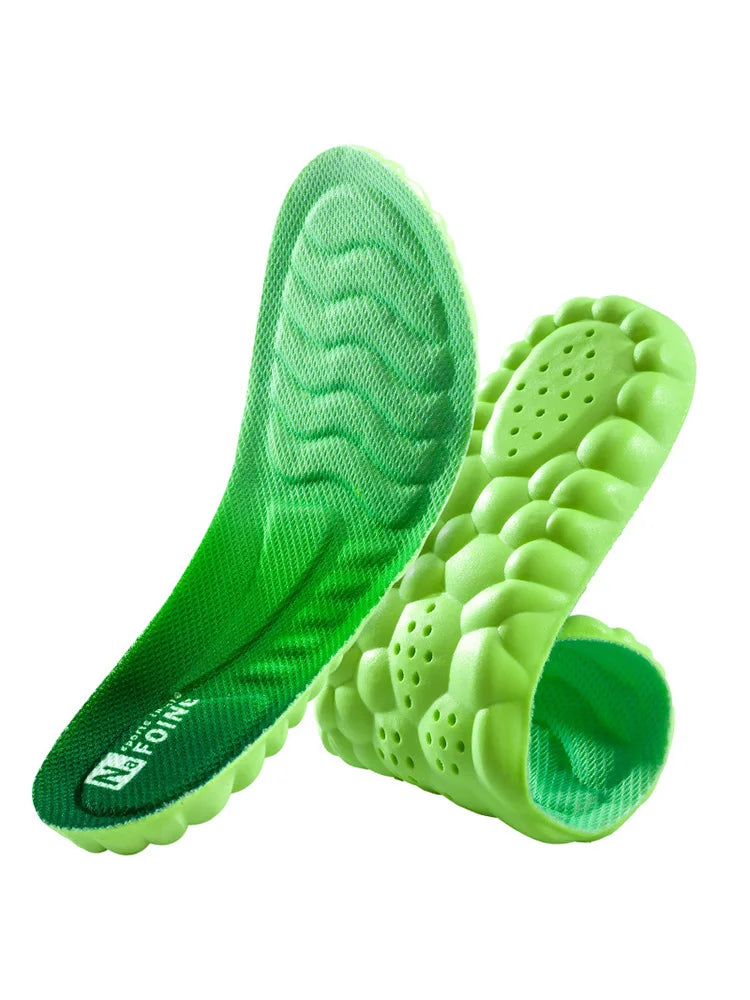 4D Cloud Technology Sports-Einlegesohlen für Schuhe, PU-Sohle, weich, atmungsaktiv, stoßdämpfend, gepolstert, orthopädische Laufsohlen