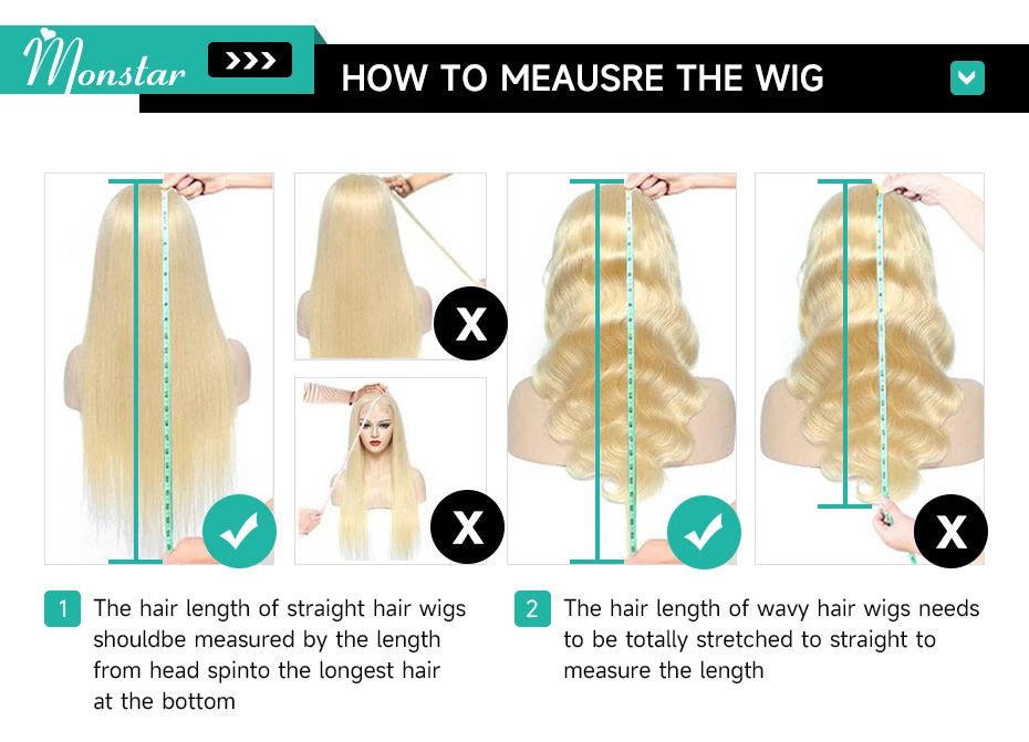 13x4 13x6 360 HD Transparent 613 Honigblond Farbe Spitze Front Echthaar Perücken für Frauen Rohes brasilianisches glattes Lace Frontal Perücke
