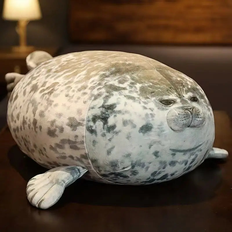 Wütendes Blob-Robben-Kissen, pummeliges 3D-Neuheiten-Seelöwen-Plüschtier, Babyschlaf-Wurfkissen, Geschenke für Kinder Mädchen