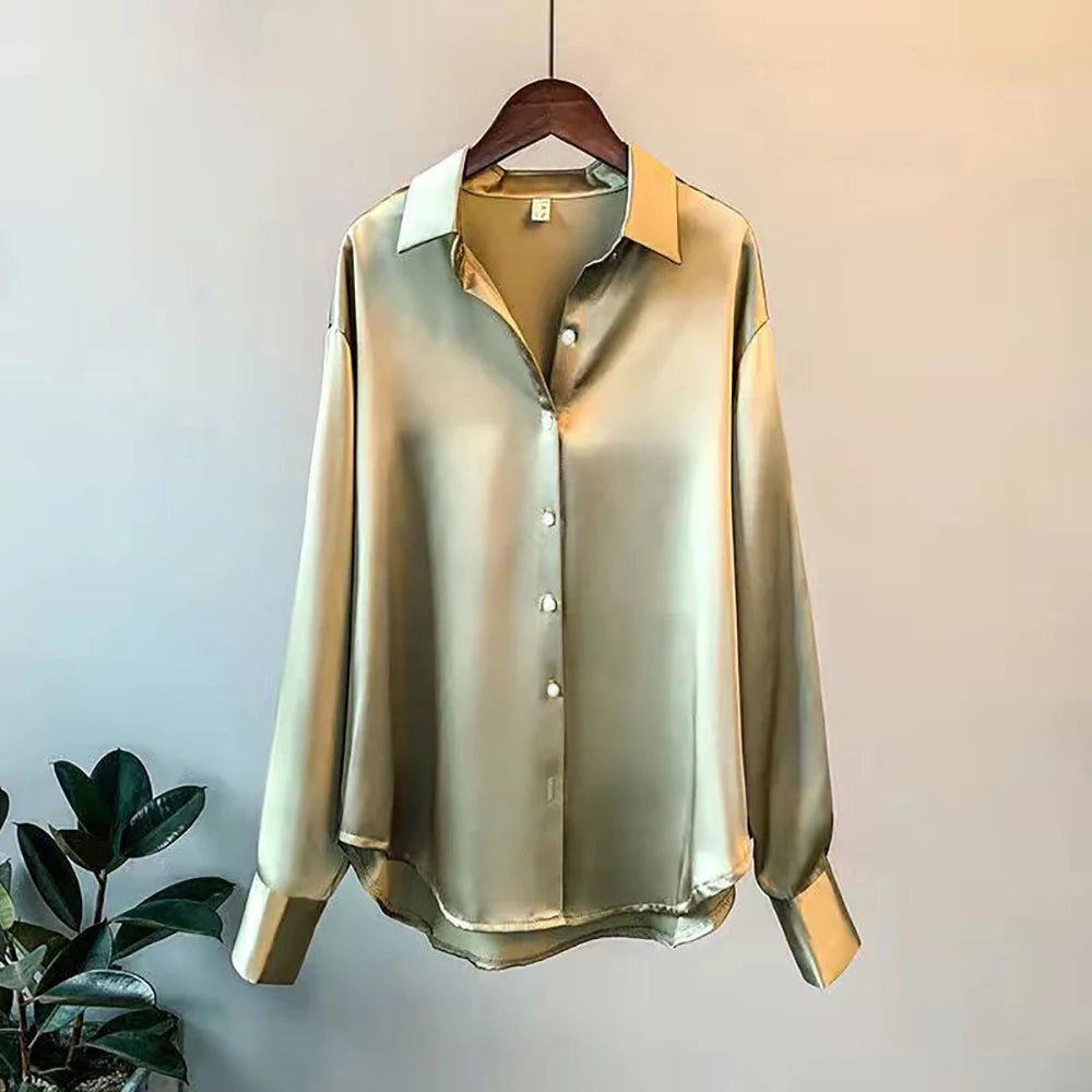2025 Printemps Chemises et Blouses Nouveaux Cardigans Pullover Femme Haut Tricoté Coréen Manches Longues Revers Bouton Élégance Doux Manteaux Décontractés