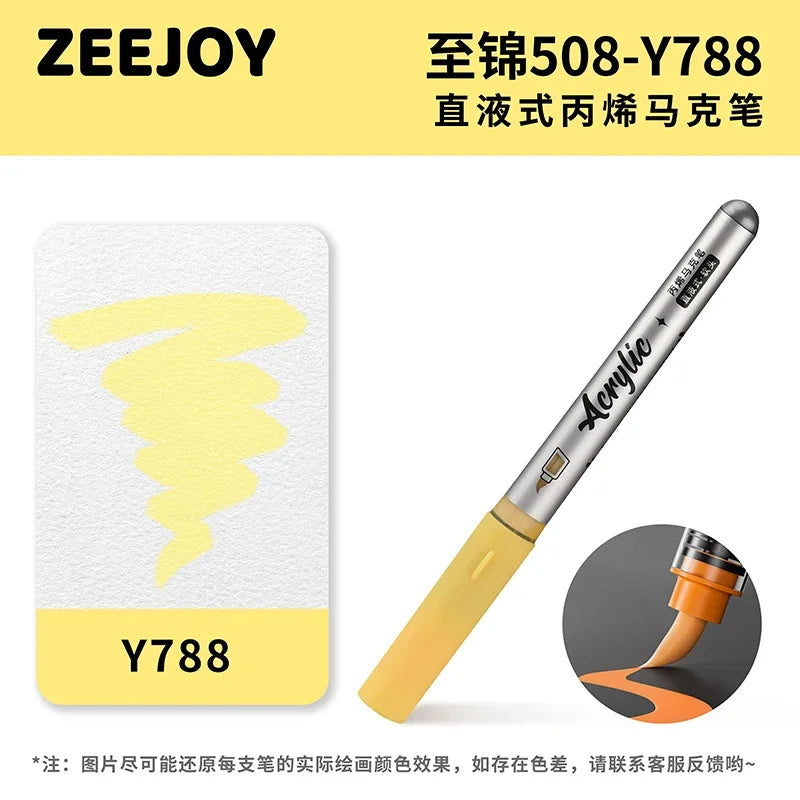 ZEEJOY 120/12/1 Colors Direct Liquid Acrylic Marker Pens Waterproof Pen Soft Brush Nib for Manga School Art Supplies Stationery