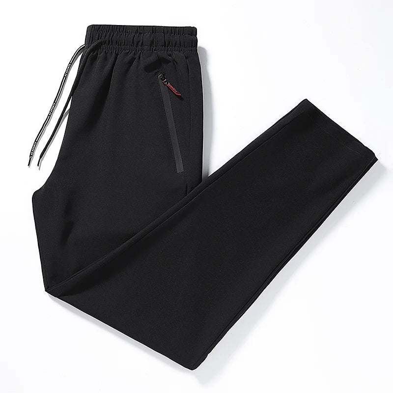 Men's casual pants straight leg slim fit elastic waist jogging pants Korean classic blue black gray men's pants plus size 4XL5XL