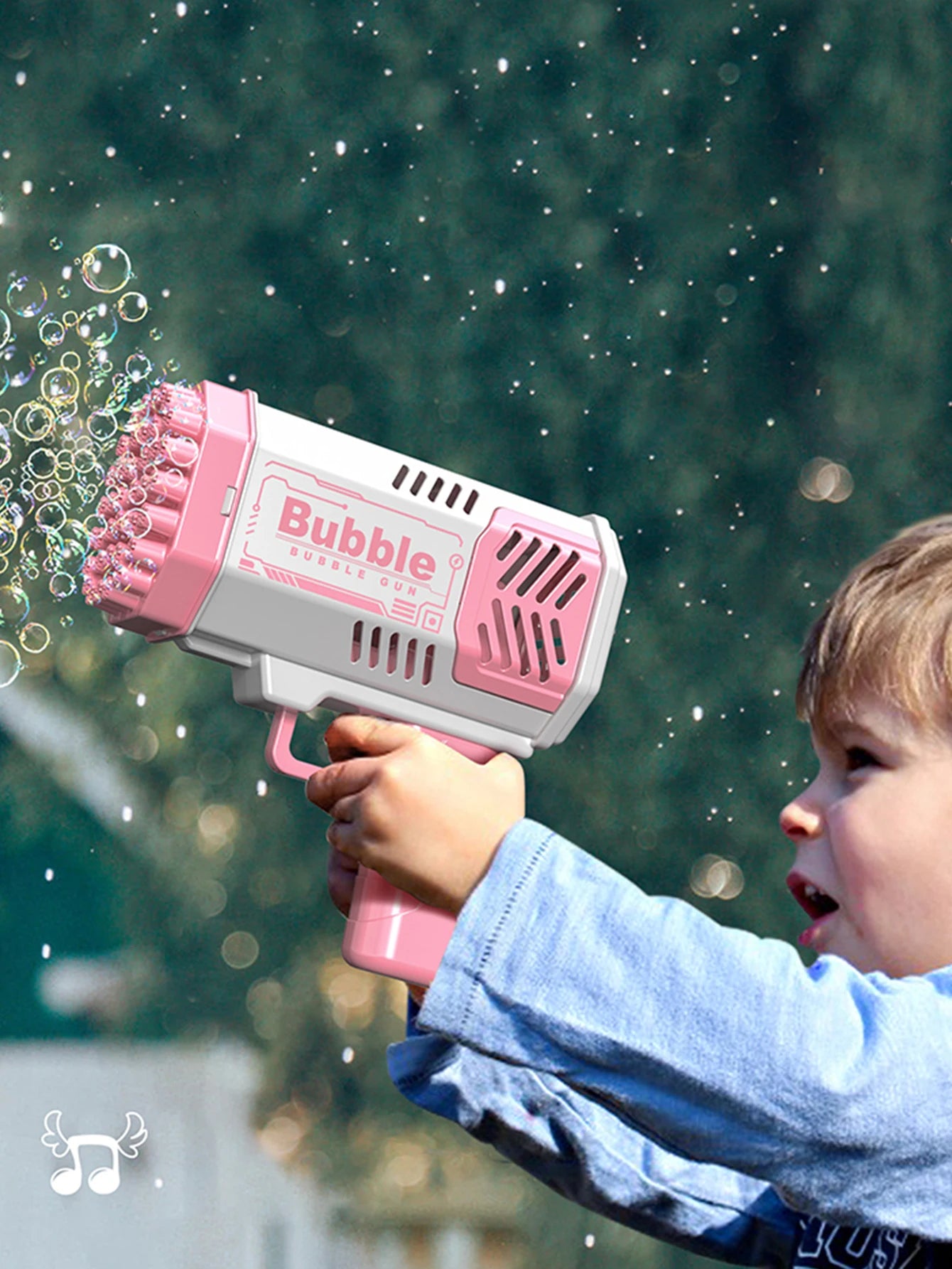 40 Hole CHILDREN'S Outdoor Toy Bubble Gun Electric Toy Blowing Bubbles (Without Bubble Water) - Shoppiline