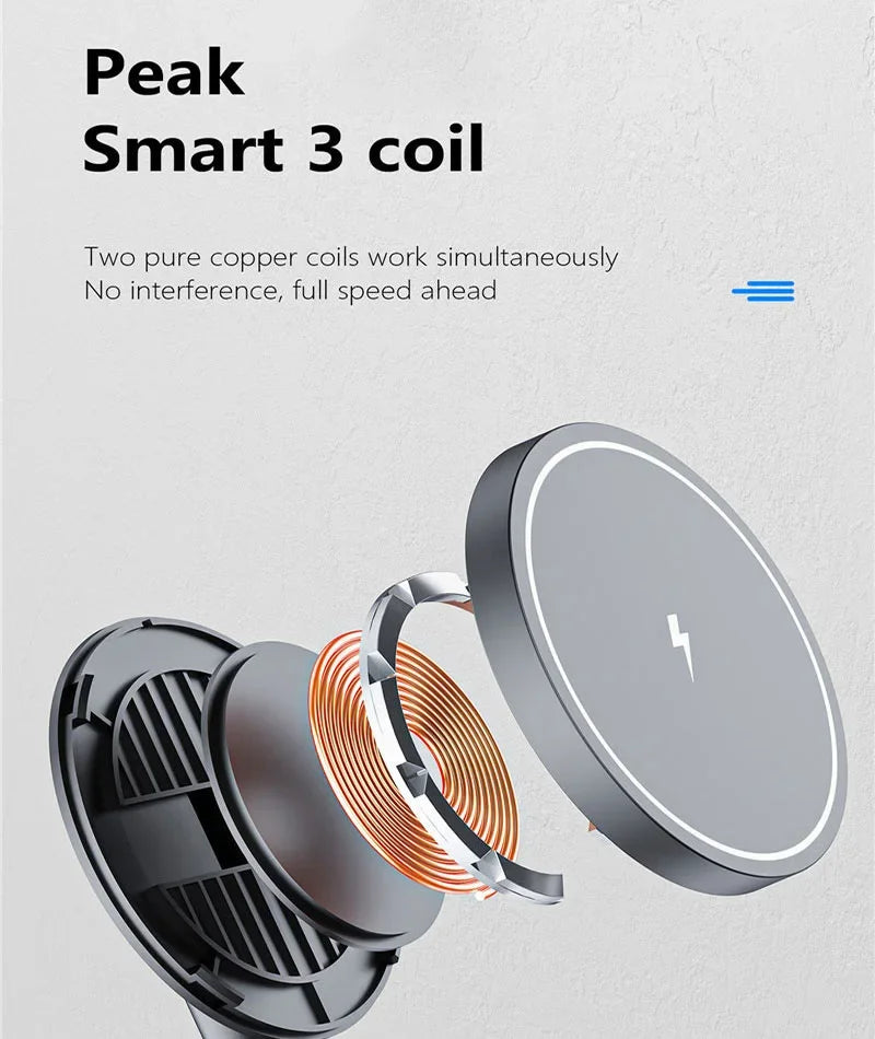 Magnetic 2 In 1 Wireless Charger Stand  Pad Fast Charging Station Dock For iPhone 15 14 13 12 Pro Max Apple Watch 8 7 6 Airpods - Shoppiline