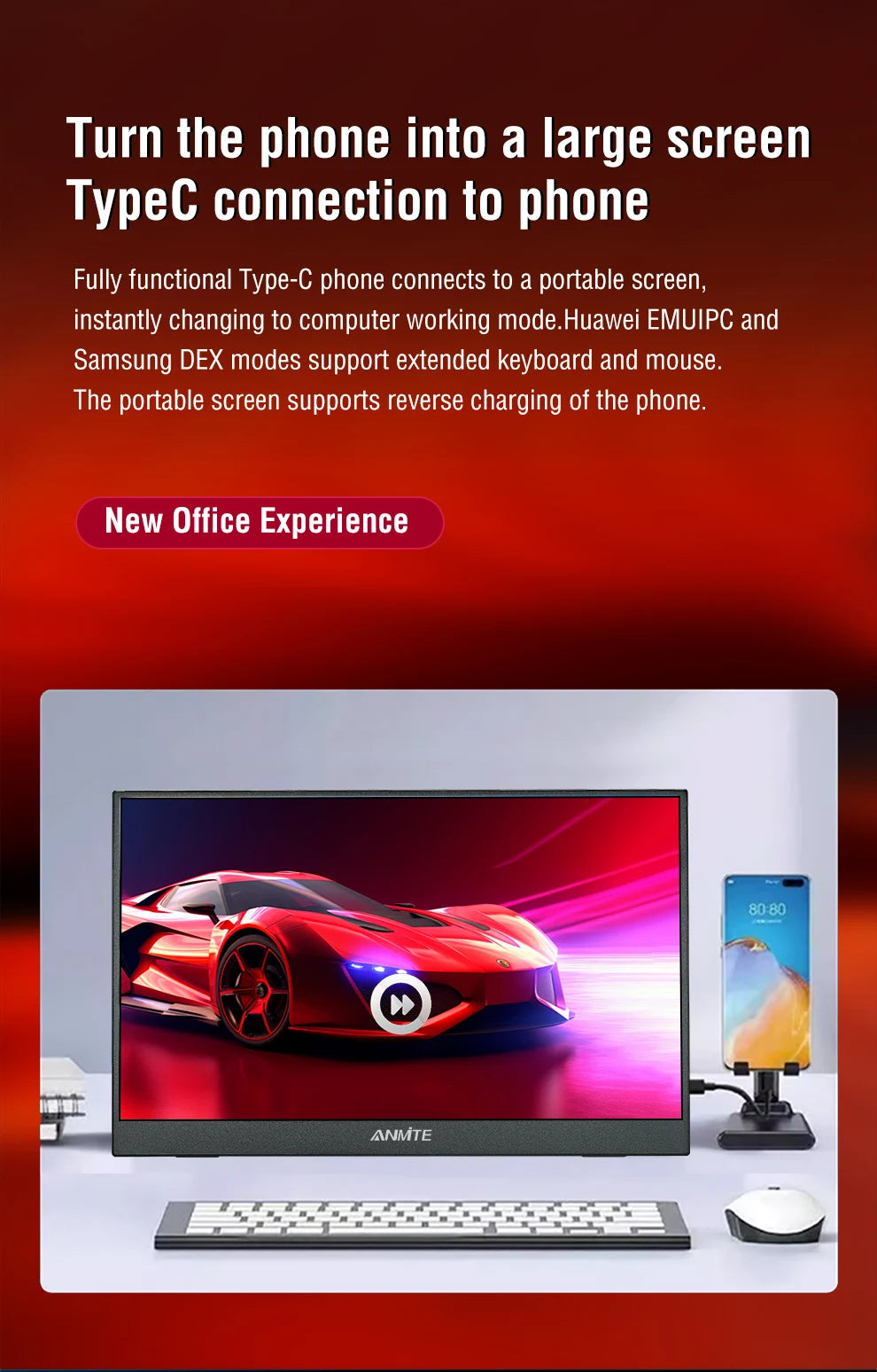 14 Inch Portable  Touch Monitor Non-touch optional 16:10 400cd/m2 Gaming Computer Expand Display For XBox PS4/5 Switch Loptop - Shoppiline