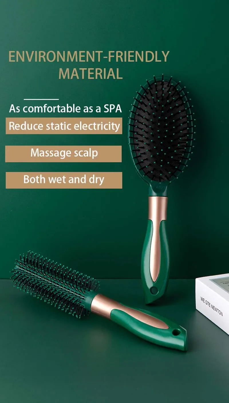 Anti-Static Oval round Air Cushion Comb Scalp Massage Exfoliating Tool for Salon SPA Professional Hair Styling Care Accessory
