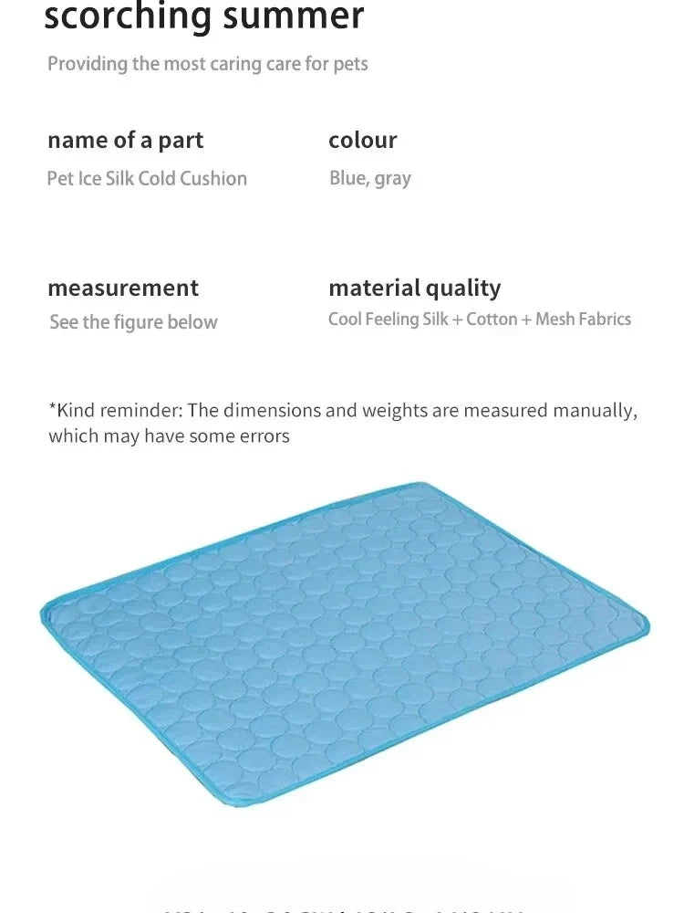 Cat Ice Mats Summer Cat Dog Sofa Nest Bed Cooling Sleeping Pad for Small Dogs Pets Durable Sofa Cooling Pad Blanket