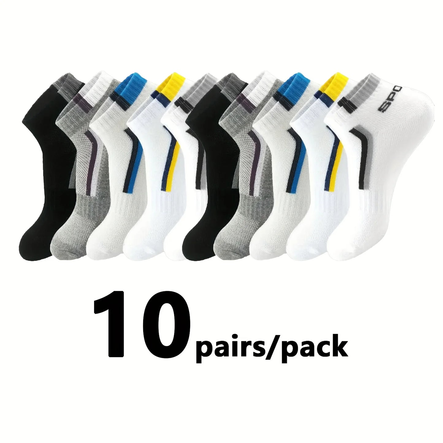 5/10/20/30pairs Simple Stripe Pattern Liner Anklets Socks Comfy Breathable Soft Sweat Absorbent Socks For Men's Outdoor Wearing
