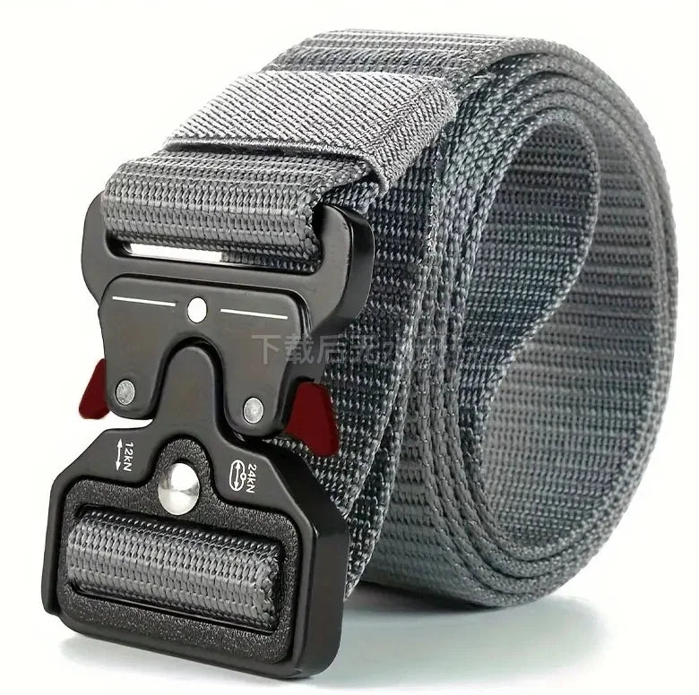 1 Piece Men's Tactical Sports Belt, Quick Release Symmetrical Buckle, Polyester Fiber, Suitable for Outdoor Training Military