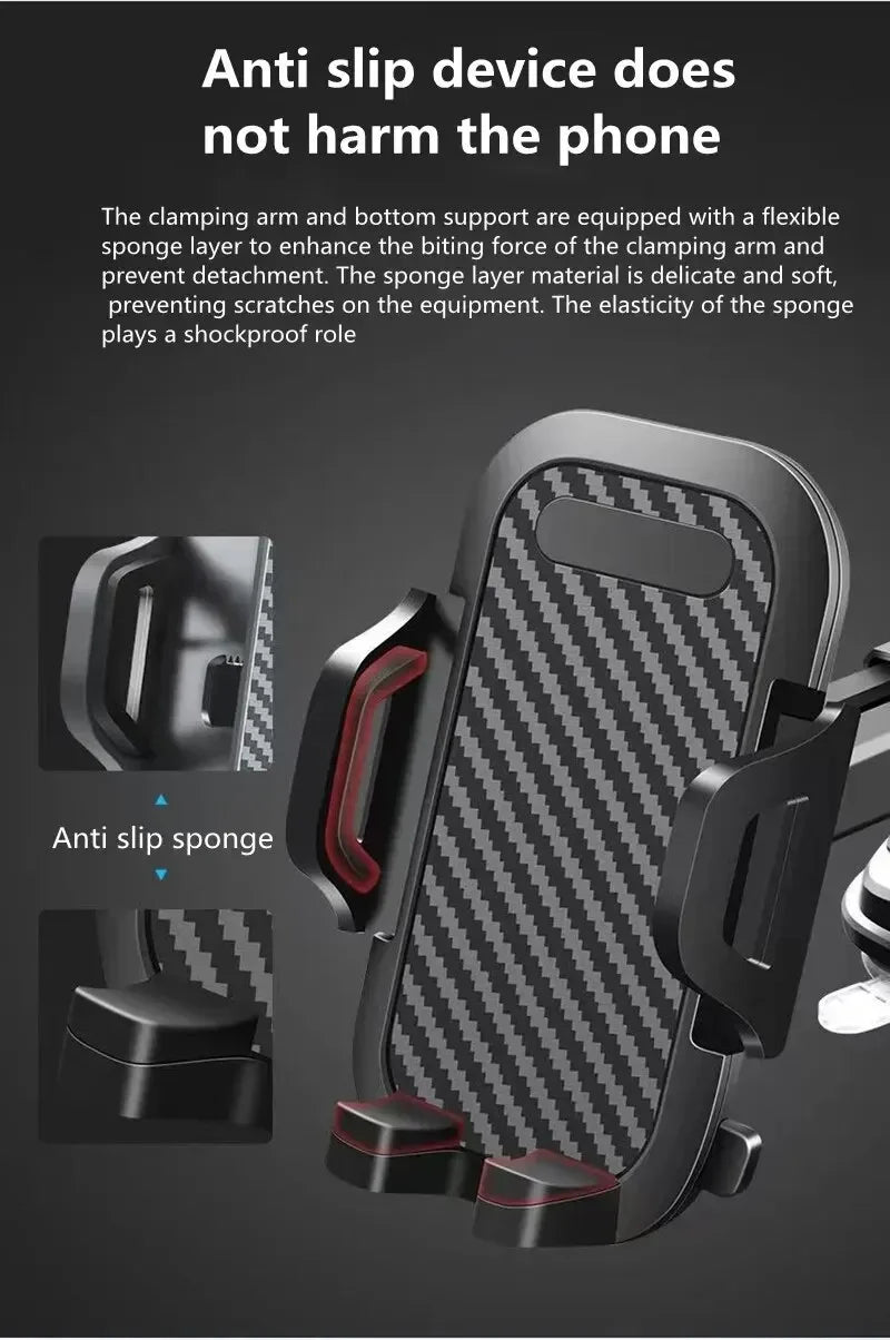 360° Rotatable Car Phone Holder Universal Windshield Suction Cup & Air Vent Mount Stand for Cellphone Stable Car Phone Bracket