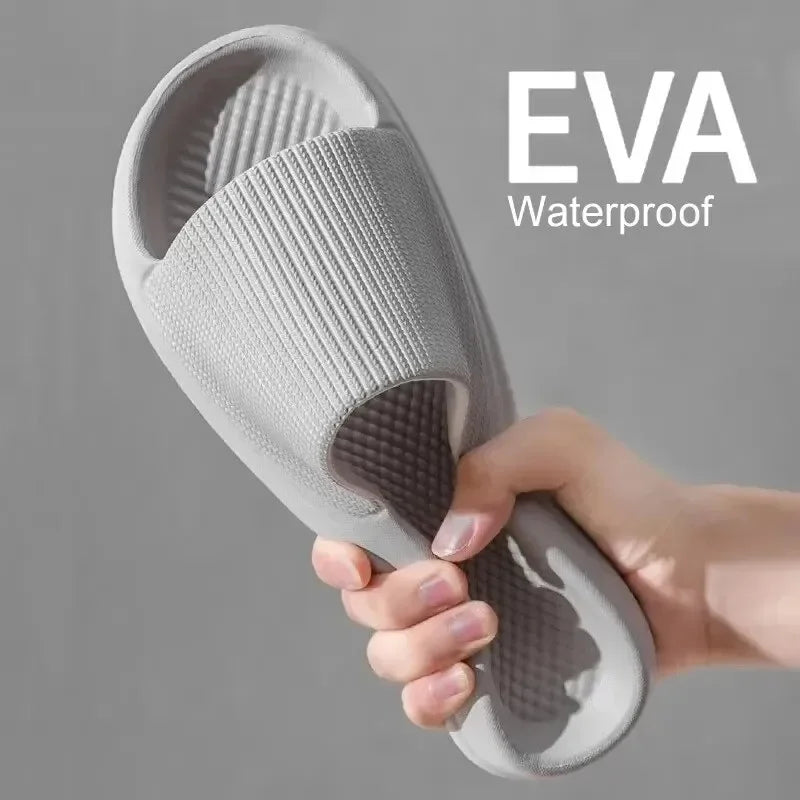 Non-Slip EVA Soft Sole Massage Shower Shoes for Men and Women, Couples, Waterproof, Home, Leisure, Bathroom Slippers, Fashion