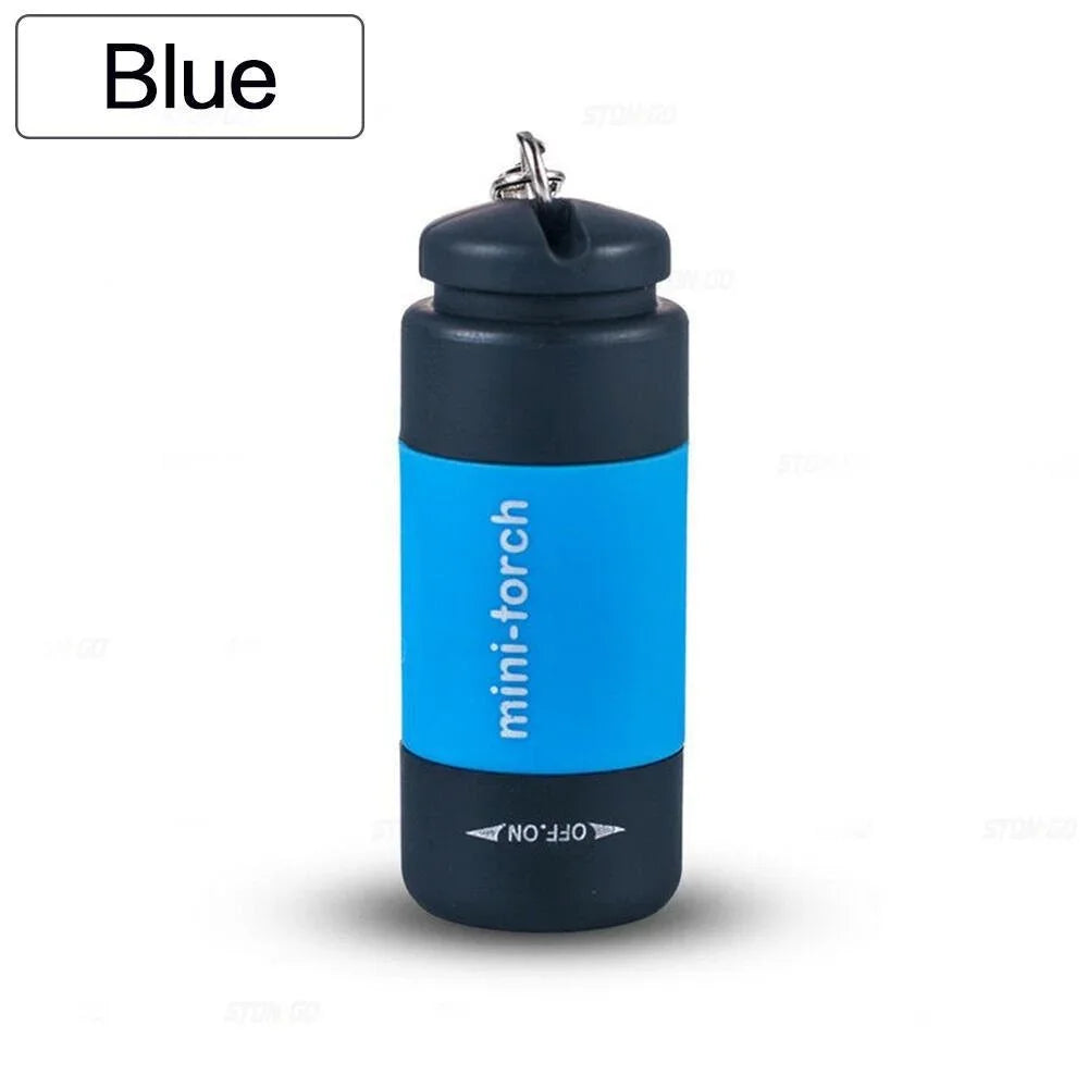 Pocket Keychain Flashlight Waterproof Outdoor Hiking Camping Mini FlashlightUSB Rechargeable LED Multifunctional Strong Light