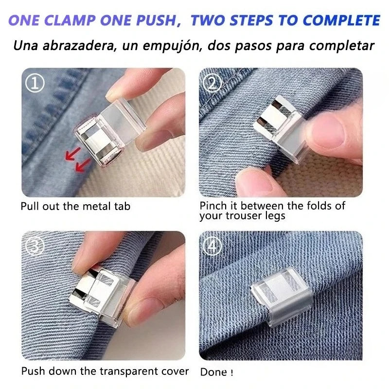 4~10PCS Invisible Leg Shortening Clip, Non-Slip Pants Edge Clip, Quick Fix Hem Clip, Hidden Pants Adjuster, Sewing Accessories
