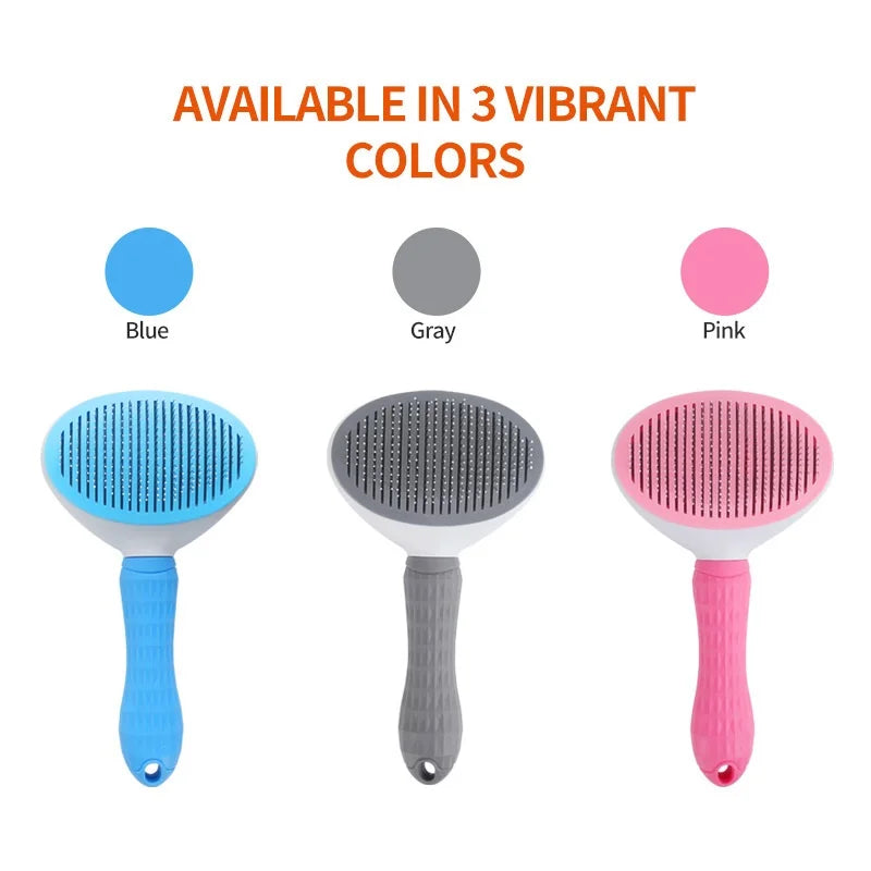 Dog Comb Pet Hair Removal Brush Cats and Dogs Special Comb Beauty Massage Self-cleaning Needle Comb Pet Supplies