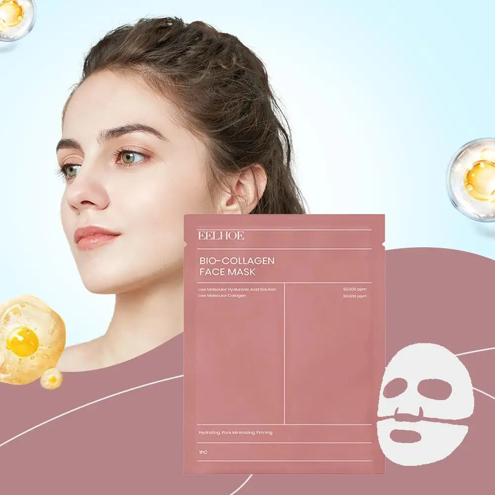 1/5/10 masques faciaux au bio-collagène resserre les pores hydratant en profondeur masque de nuit hydratant rafraîchissant éclaircissant pour les soins de la peau du visage