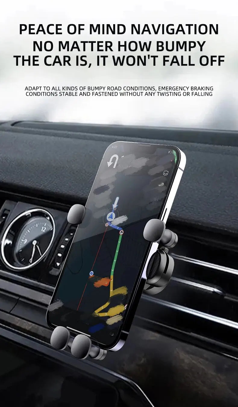Car Phone Holder Air Vent Clip Mount Universal Mobile Stand for GPS Support Compatible with iPhone 13/12 pro Xiaomi Samsung