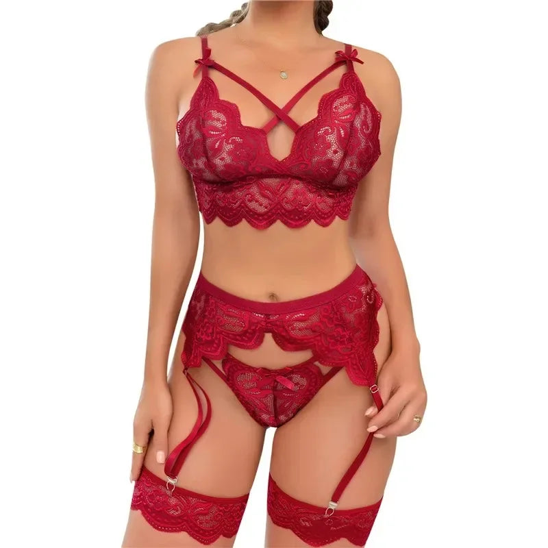 Hot Currents Breastless and Crotchless Naughty Erotic Lingerie Sultry Woman BodyLingerie Lace Open Bra Sexy Baby Porno Lenceria