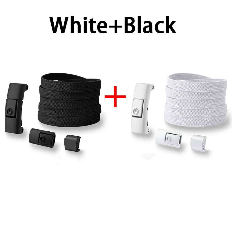 Press Lock Shoelaces without ties Elastic Laces Sneakers Tennis No Tie Shoe laces Shoes Accessories 1Pair/2Pair