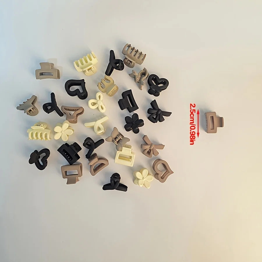 5/10/20/30pcs Beige Mixed Pack Small Clips, Cute Girl Accessories - Perfect for Daily Use, Special Occasions, or Travel Gifts