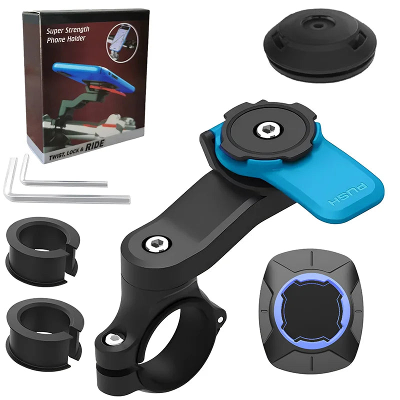 Universal Bicycle Mount for Bicycle and Motorcycle Phone Holder, Mobile Phone Holder for MTB 360° Rotatable for MTB or Road Bike