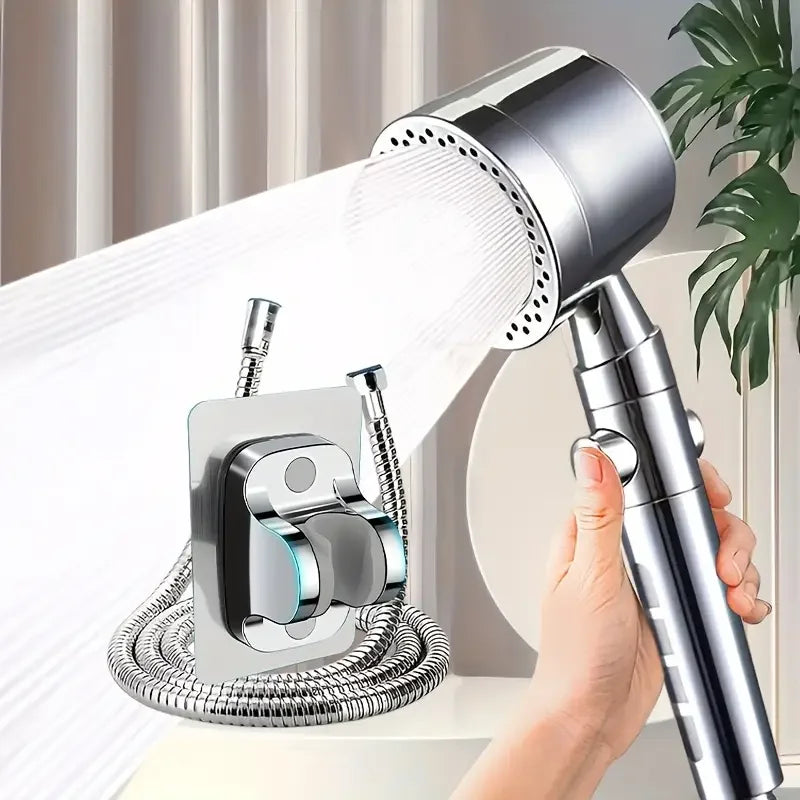 New High Pressure Water Saving Filter Shower Head 5 Modes Handheld Shower Head One Button Stop Bathroom Accessories Set - Shoppiline