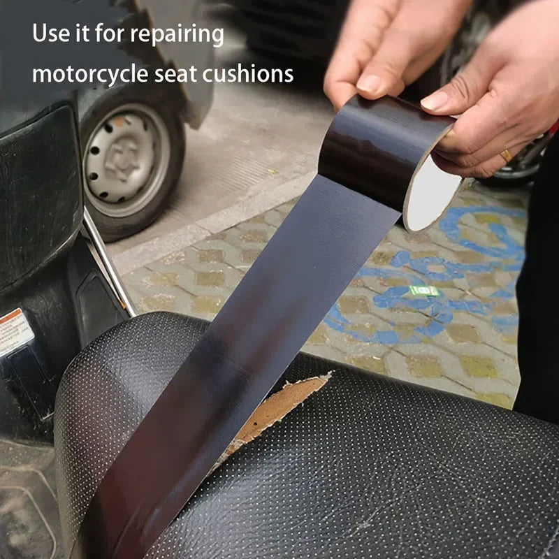 Black Cloth-based Tape for Leather Repair - Wear-resistant, Suitable for Cushion, Seat Sofa Leak & Damage Repair