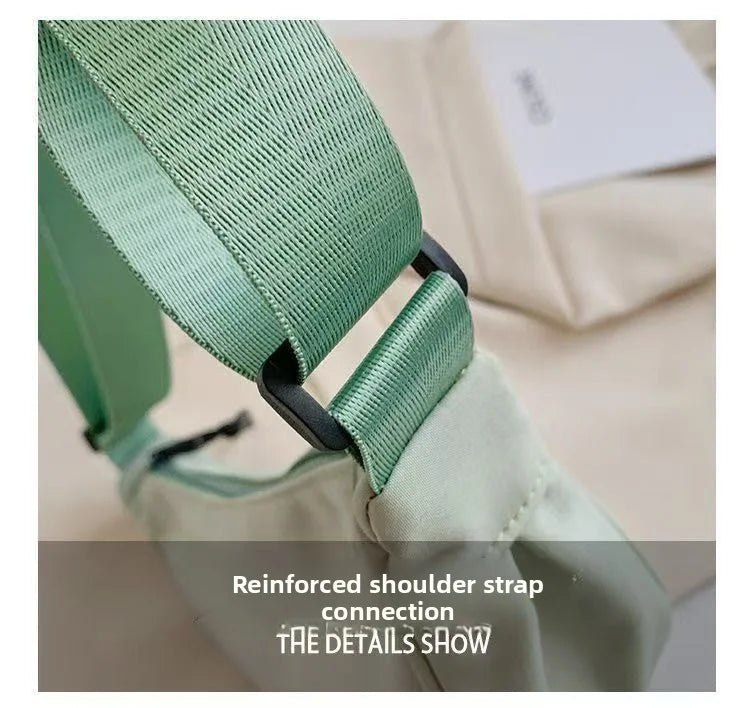 New Simple and Casual Solid Color Nylon Large Capacity Women's Dumpling Bag Shouldercrossbody bag shoulder bag large capaci Bag