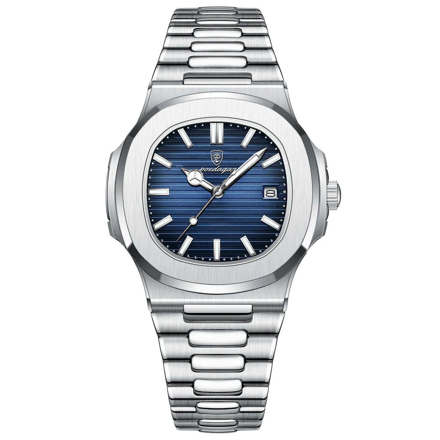 POEDAGAR Top Luxusmarke Herrenuhr Sport Wasserdicht Leuchtend Datum Herrenarmbanduhr Quadratisches Zifferblatt Quarz Herrenuhren Hohe Qualität