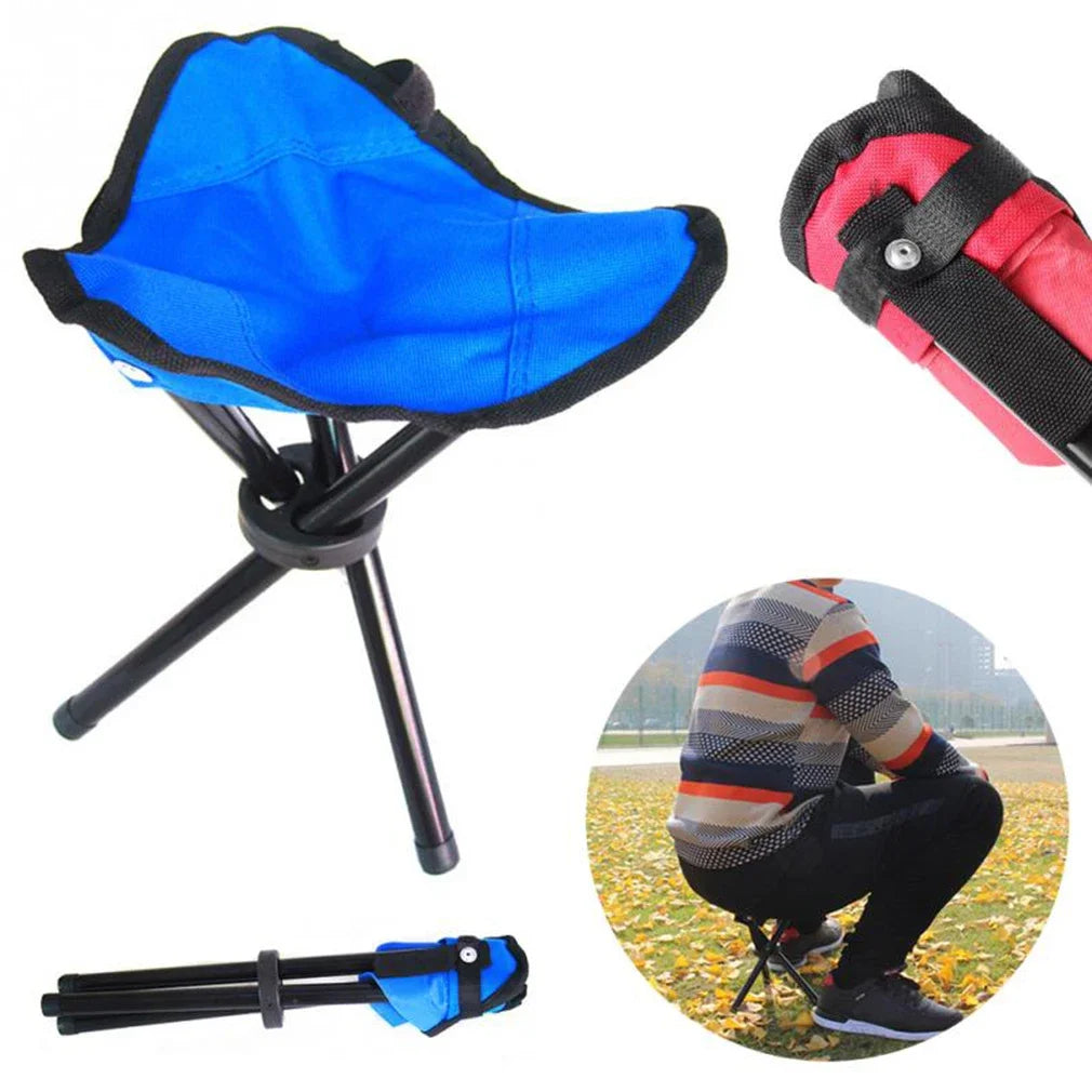 Portable Outdoor Folding Three-Legged Stool for Camping & Fishing