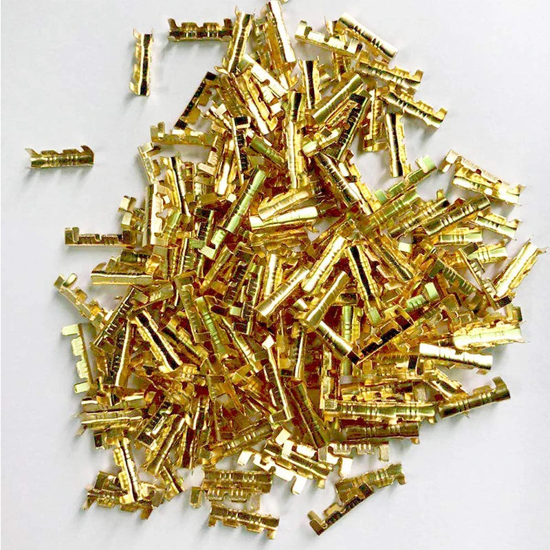 30/100pcs 453u Type 0.3-1.5mm2 Terminal Connector Dual Interface Terminal Electronic High Precision Yellow Copper