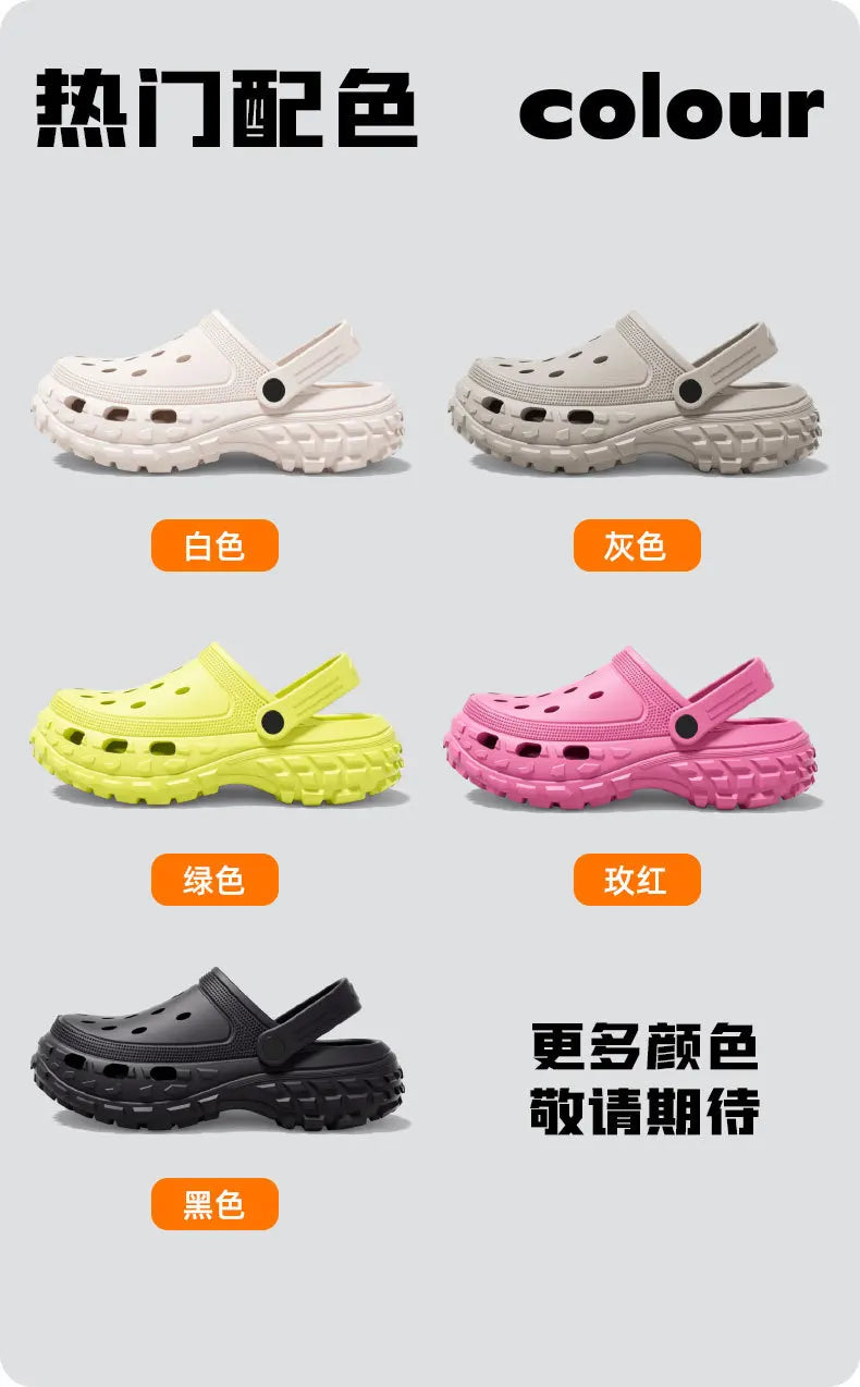 Summer Women Platform Sandals 2026 Closed Toe Non-Slip Beach Sandals Lightweight Soft Bottom for Home Comfortable Sandalias