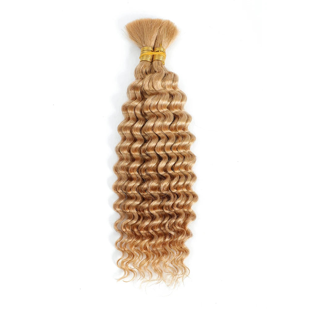 Cheveux à tresser humains Deep Wave en vrac Cheveux humains 100g Sans trame Extensions de cheveux humains Cheveux à tresser humains micro pour tresses bohèmes