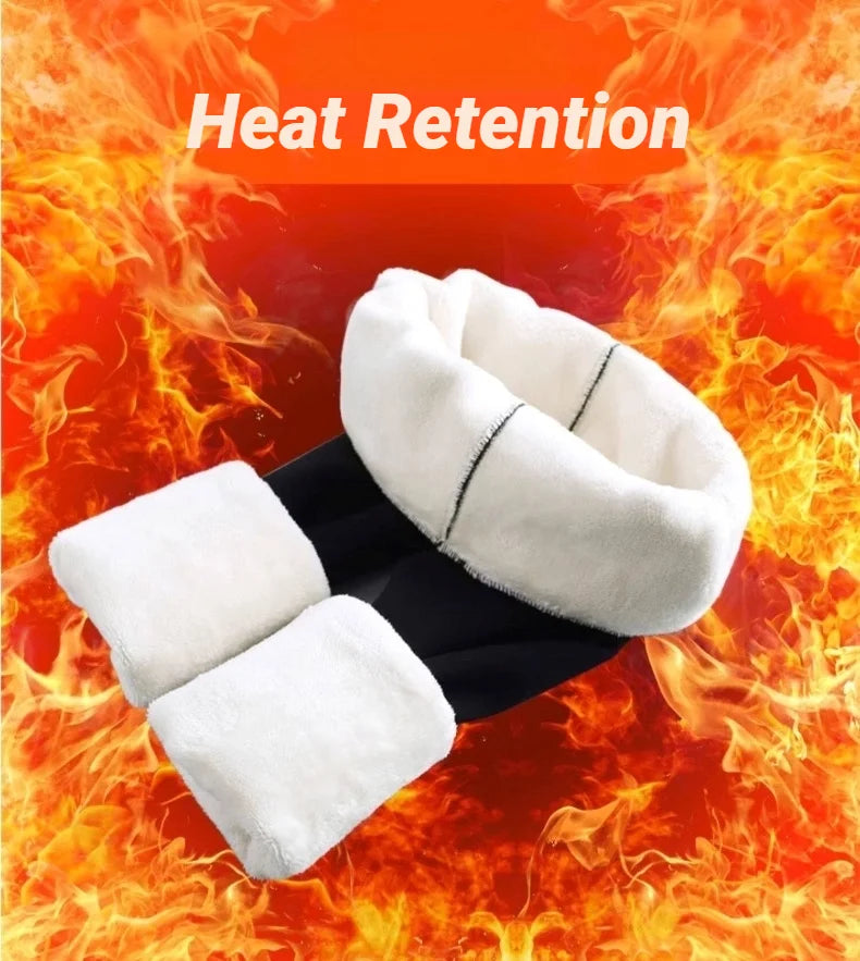 Women High Waist Thicken Fleece Thermal Leggings Winter Warm Slim Elastic Black Sexy Translucent Tight Pantyhose Pants