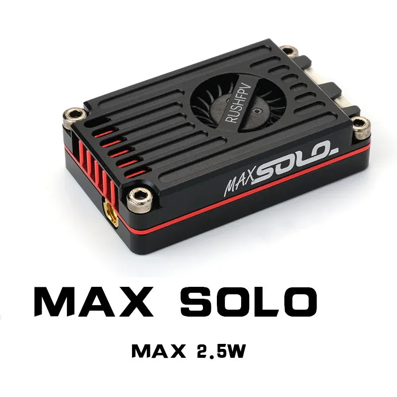 RUSH TANK MAX SOLO 2.5W VTX Video Transmitter High Power 48CH VTX with CNC shell for RC FPV Long Range Fixed-wing Drones - Shoppiline