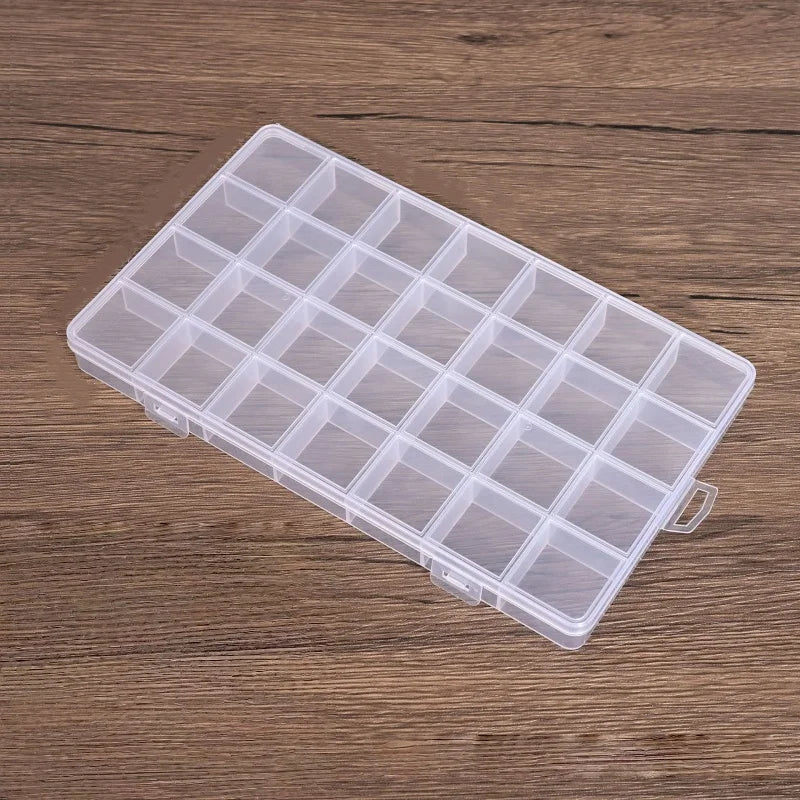 Transparent Clear Plastic Empty Jewelry Storage Organizer Container Display Case For Earrings Loose Beads Craft Supplies