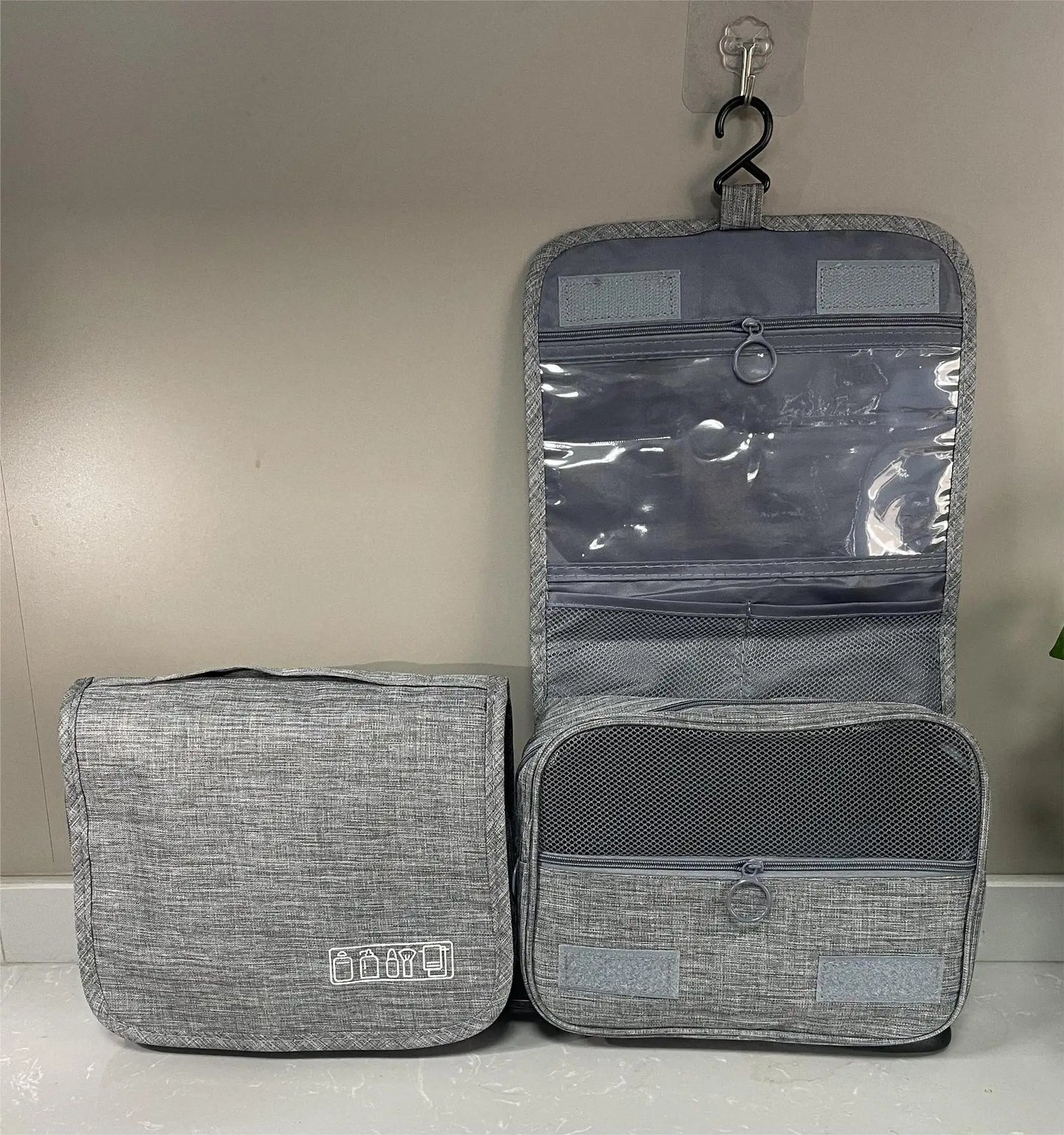 Homefish Wandmontierte Reisetasche für persönliche Hygiene, Kosmetik und Badezimmerartikel