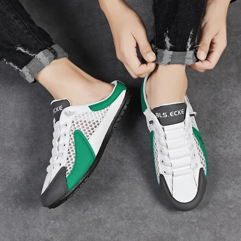Men's Fashion Soft-soled Half Slippers Summer Men Trendy Bottom Casual Shoes Soft Sole Support Shoes Sneakers Zapatos De Hombre