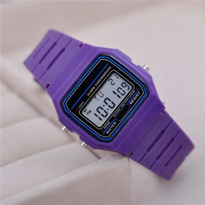 Men's Sport LED Digital Watch Simple Small Square Dial Electronic Silicone Band Fashion Casual Mens Watch Montre Homme