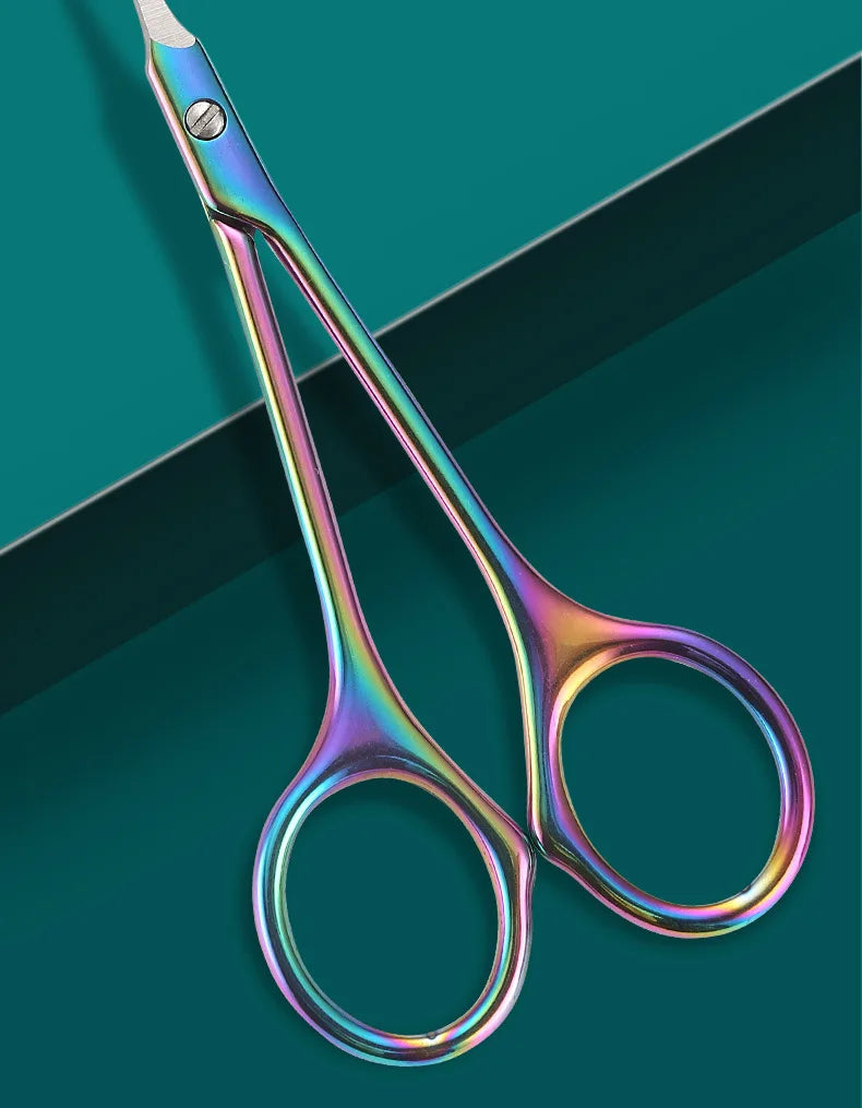 1pcs Stainless Steel Cuticle Scissors Dead Skin Remover Russian  Curved Tip Nail Scissors Manicure Tool