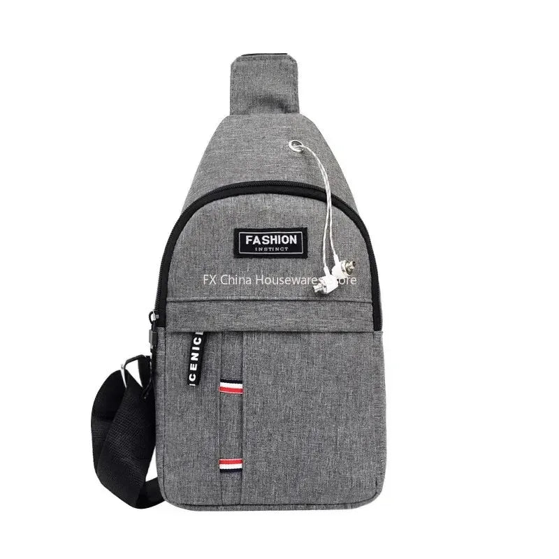Men's Waterproof Chest Bag, Adjustable Shoulder Strap, Large Capacity, Outdoor Sports, Casual Fashion，water-resistant Fabric