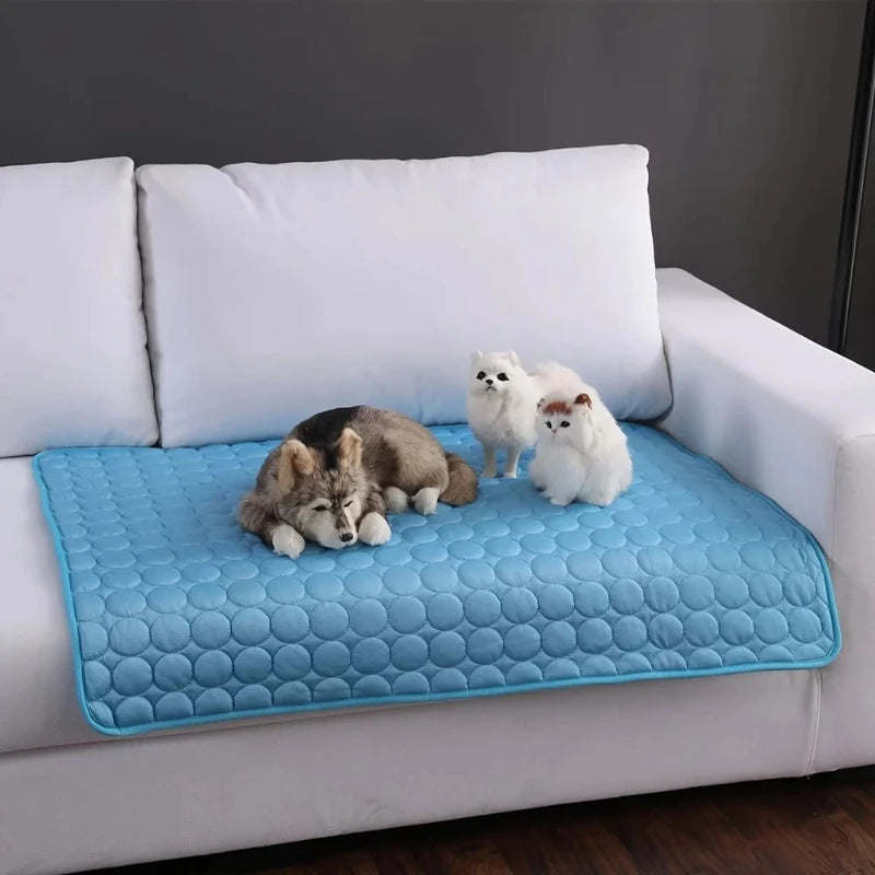 Sommer Hundekühlmatte Tier Kältebett extragroß für kleine große Hunde Haustierzubehör Katze robuste Decke Sofaeispad Decke