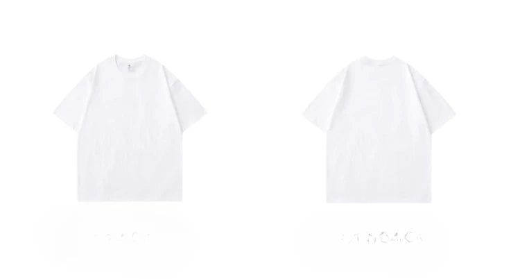 300g Cotton T Shirts Men Short Sleeved Heavyweight Summer Round Neck Loose Breathable Shirt for Men Women Basic Tee