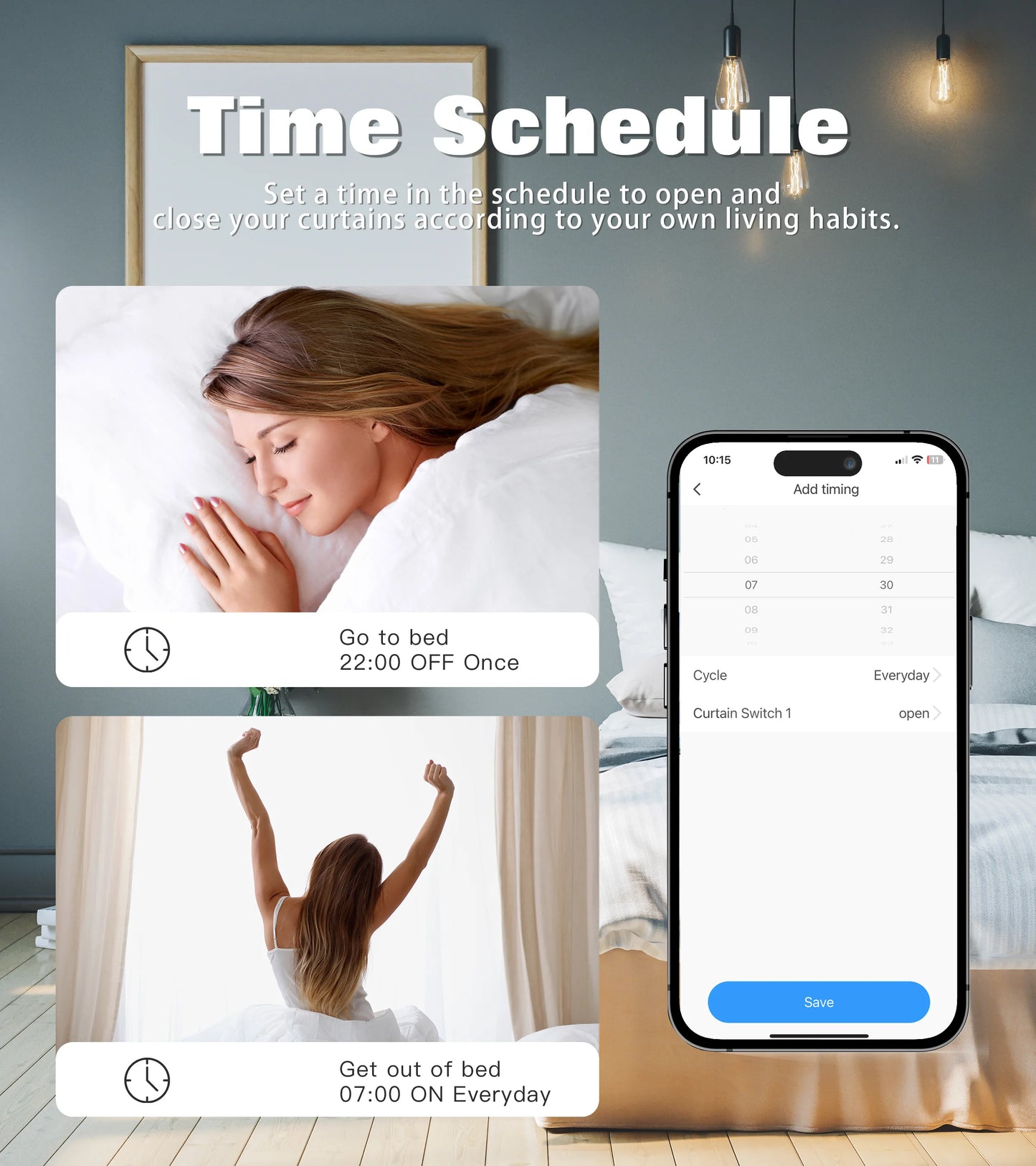 Module d'interrupteur intelligent Tuya WiFi Zigbee pour rideaux roulants, volets, moteur, contrôle par application, fonctionne avec Alexa Google Home Smart Life