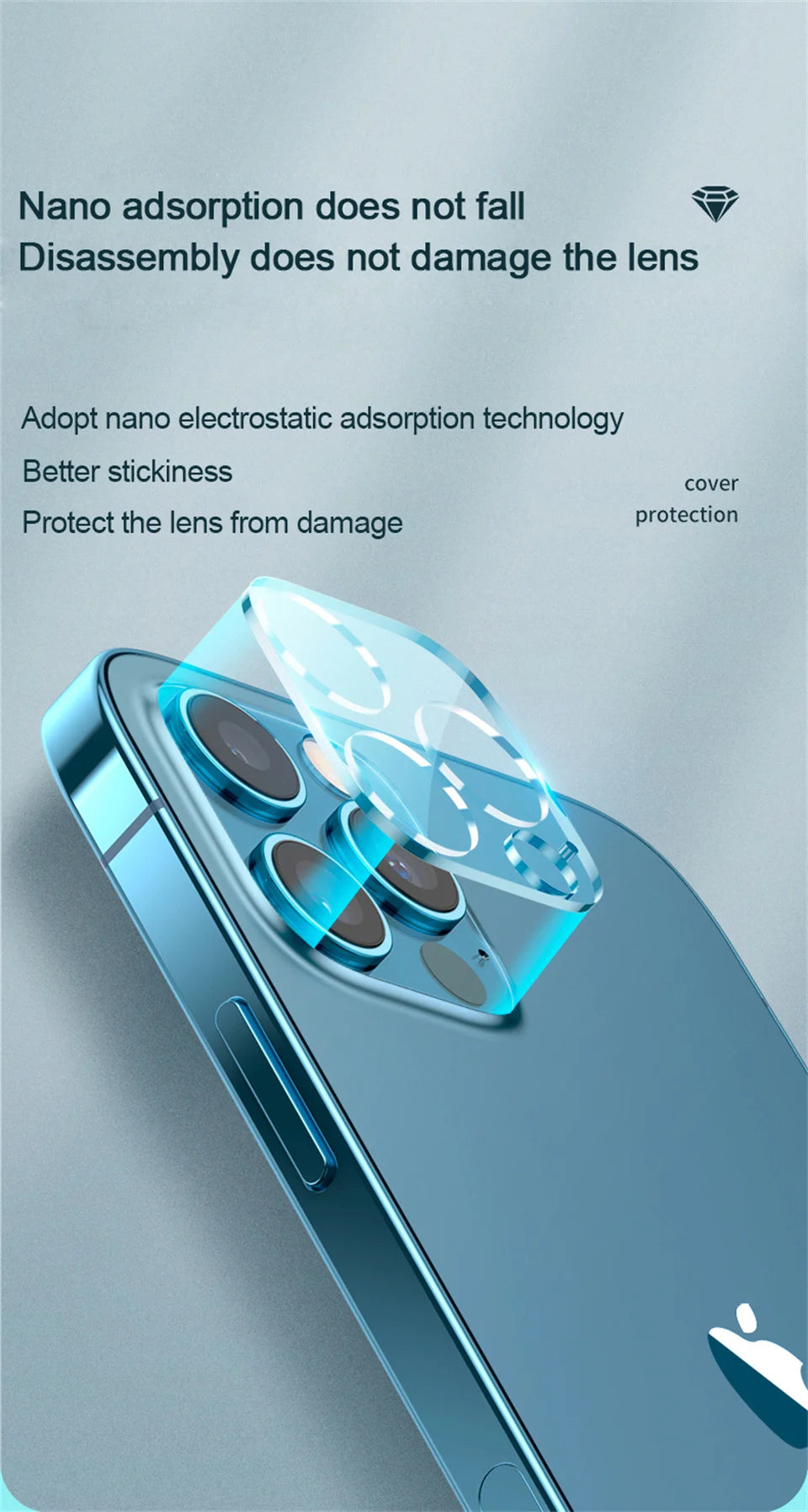 Lot de 3 films en verre de protection d'objectif pour appareil photo HD pour iPhone 16 14 15 Pro Max Plus, protection d'objectif à couverture complète pour 13 11 12 PRO Mini